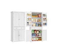 Armario Alto de Cocina 40 x 76 x 182,1 cm con un Cajón Blanco