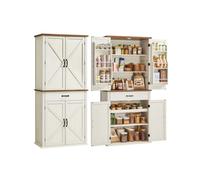 Armario Alto de Cocina de 40 x 80 x 178,6 cm Blanco Vintage