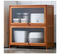 Armario alto de despensa de cocina con puertas y estantes acrílicos, armario de almacenamiento independiente para cocina, sala de estar, comedor