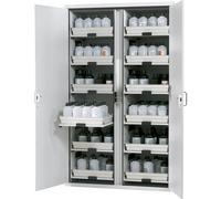 Armario alto de seguridad para ácidos y bases asecos, de 2 puertas