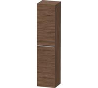 Armario alto Duravit D-Neo, 400x1760x360mm, 1 puerta, apertura a la izquierda, 5 estantes de cristal, tirador de acero inoxidable cepillado, DE1328L70210000, Color: DecoraciÃ³n en nogal oscuro