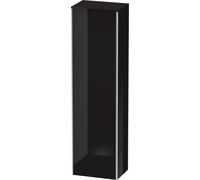 Armario alto Duravit XSquare 50.0x35.6 cm, 1 puerta, bisagra derecha, 4 estantes de vidrio, XS1313R4040, Color: Laca negra de alto brillo