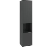 Armario alto Subway 3.0 de Villeroy & Boch, 1 compartimento abierto y 2 puertas, bisagra derecha, 400x1710x362mm, C58900VN, Color: Frente/carcasa: Gris Cachemira, mango: aluminio brillante
