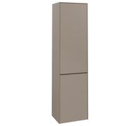 Armario alto Subway 3.0 de Villeroy & Boch, 1 puerta, bisagra a la derecha y 1 tapa de lavadero, 400x1710x362mm, C59302VM, Color: Frontal/carcasa: taupe, asa: Taupe