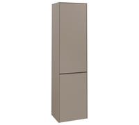 Armario alto Subway 3.0 de Villeroy & Boch, 1 puerta, bisagra izquierda y 1 tapa de lavadero, 400x1710x362mm, C59202VM, Color: Frontal/carcasa: taupe, asa: Taupe