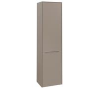Armario alto Subway 3.0 de Villeroy & Boch, 1 puerta, bisagra izquierda y 1 tapa de lavadero, 400x1710x362mm, C59200VM, Color: Frontal/carcasa: color topo, asa: aluminio brillante