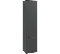 Armario alto Subway 3.0 de Villeroy & Boch, 2 puertas, bisagra derecha, 400x1710x362mm, C58701VF, Color: Frontal/carcasa: blanco puro, mango: negro volcán