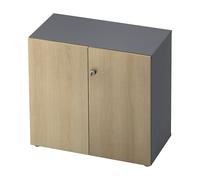 Armario archivador eurokraft pro, puertas batientes, 1 balda