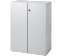 Armario archivador eurokraft pro, puertas batientes, 2 baldas
