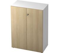 Armario archivador eurokraft pro, puertas batientes, 2 baldas