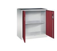 Armario auxiliar de taller con puertas batientes C+P, anchura x profundidad 930 x 500 mm