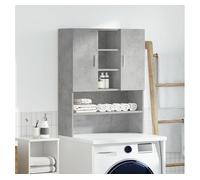 Armario de Lavadora vidaXL Gris Hormigón 70,5 x 25,5 x 90 cm, Mueble de Lavadora, Mueble de lavandería, Armario de baño