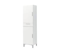 Armario auxiliar multiusos de hogar color blanco de medidas 188x42x35 cm