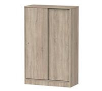 Armario bajo auxiliar turín 2 puertas 3 estantes cambrian multiusos almacenaje mueble 120x74x33 cm 33 cm