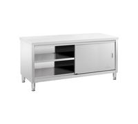 Royal Catering Armario Bajo Mueble de Cocina RCSSCB-180X60-E (Capacidad: 600 kg, Superficie de Trabajo: 180 x 60 cm, 2 Puertas deslizantes)