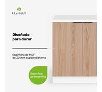 Armario bajo fregadero WoodVista | Robusto | Bisagras de cierre suave I mangos de aluminio