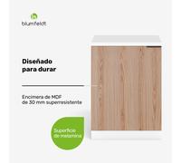 Armario bajo fregadero WoodVista | Robusto | Bisagras de cierre suave I Mangos de aluminio Blumfeldt