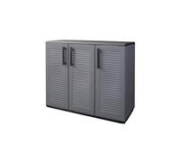 Armario Bajo Gris 3 Puertas 1 Estante 102x37h84 cm