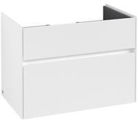 Armario bajo lavabo Collaro de Villeroy & Boch, 2 extraíbles, centro lavabo, 754x546x444mm, C01000MS, Color: Frontal/carcasa: blanco mate, mango: blanco mate