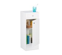Armario baño, Mueble auxiliar MDF, Cajonera blanca, Armario pequeño WC