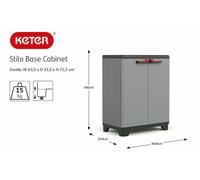 Armario Box En Resina Móvil Bajo Exterior De Jardín Balcón Terraza Nuevo