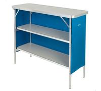 Armario Camping Plegable con Estructura de Aluminio, 110x38x88 Cm, Gris