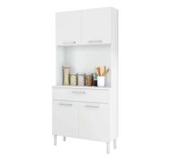 Armario cocina aparador 4 puertas 1c blanco 80x180 cm