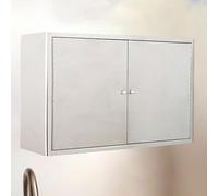 Armario Cocina Pared Armarios Metalicos Fabricado en Acero Inoxidable Dos Métodos De Instalación Diseño De Doble Puerta Estantes Extraíbles for Cocina Y Baño Muebles Pared Salon(110 * 35 * 80cm)