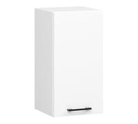 Armario colgante de cocina akord w30 oliwia blanco 30 cm 1 puerta frente en color blanco 2 estantes 30x30x58 cm