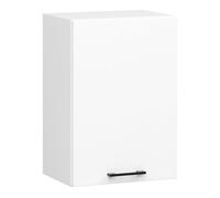 Armario colgante de cocina akord w50 oliwia blanco 50 cm 1 puerta frente en color blanco 2 estantes 50x30x58 cm