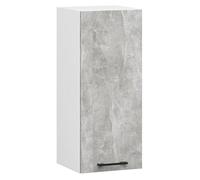 Armario colgante de cocina alto akord oliwia blanco 30 cm 1 puerta frente en color gris hormigón 30x30x72 cm