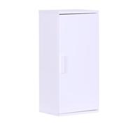 Armario Colgante para baño Relaxdays, 2 estantes, 62 x 30 x 21 cm, Estante Ajustable, Mueble Estrecho, MDF, Blanco