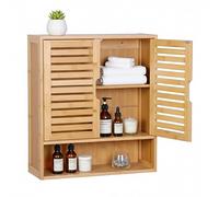 Relaxdays Armario colgante para baño marrón claro