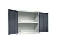 Armario colgante para taller eurokraft basic, H x A x P 600 x 650 x 320 mm, puertas de chapa maciza