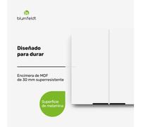 Blumfeldt Armario colgante WoodVista | Cierre suave | Manos de aluminio | Materiales sostenibles