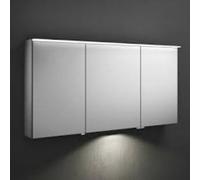 Armario con espejo burgbad Yumo con luz superior horizontal LED, anchura: 1306mm, incl. iluminación LED para lavabo, versión derecha, SPIZ130R