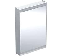 Armario con espejo Geberit ONE con ComfortLight, 1 puerta, de superficie, aluminio anodizado, 60x90cm, 505.81, VersiÃ³n: Parada a la izquierda - 505.810.00.1