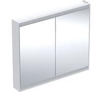 Armario con espejo Geberit ONE con ComfortLight, 2 puertas, montaje en superficie, 105x90x15cm, 505.814.00., Color: blanco / aluminio con recubrimiento de polvo - 505.814.00.2