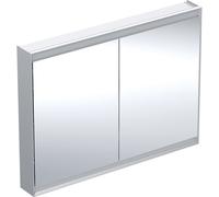 Armario con espejo Geberit ONE con ComfortLight, 2 puertas, montaje en superficie, 120x90x15cm, 505.815.00., Color: Aluminio anodizado - 505.815.00.1