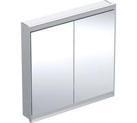 Armario con espejo Geberit ONE con ComfortLight, 2 puertas, montaje oculto, 90x90x15cm, 505.803.00., Color: Aluminio anodizado - 505.803.00.1