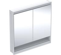 Armario con espejo Geberit ONE con ComfortLight, 2 puertas, montaje oculto, con hornacina, 90x90x15cm, 505.823.00., Color: blanco / aluminio con recubrimiento de polvo - 505.823.00.2