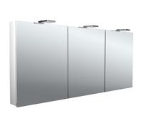 Armario con espejo iluminado emco flat 2 Style con difusor de luz, 3 puertas, 1600x711x113mm, 979706307