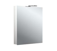 Armario con espejo iluminado emco flat 2 style con focos superiores, 1 puerta abatible, 600x711x113mm, 979706301