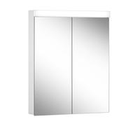 Armario con espejo iluminado LOW basic LED de Schneider, 2 puertas 30/30cm, 595x120x747mm, 171.261.02.02, Versión: EstÃ¡ndar de la UE/blanco del corpus/4000K