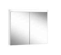 Armario con espejo iluminado LOW basic LED de Schneider, 2 puertas 45/45cm, 895x120x747mm, 171.290.01.02, Versión: CH estÃ¡ndar/blanco corpus/4000K