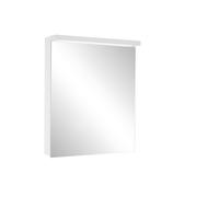 Armario con espejo iluminado Schneider BORDO TW LED, 1 puerta, con bisagras intercambiables, enchufe a la izquierda, 59,5x72,6x17,8cm, 188.061.01.50, Versión: CH estándar/cuerpo anodizado plata