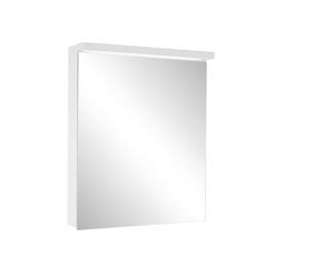 Armario con espejo iluminado Schneider BORDO TW LED, 1 puerta con bisagras intercambiables, zócalo derecho, 59,5x72,6x17,8cm, 188.062.02.50, Versión: Normativa de la UE/corpus anodizado en plata