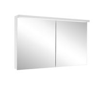 Armario con espejo iluminado Schneider BORDO TW LED, 2 puertas, 119,5x72,6x17,8cm, 188,120., 188.120.02.50, Versión: Normativa de la UE/corpus anodizado en plata