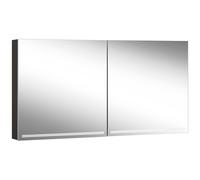 Armario con espejo iluminado Schneider GRACE TW, 2 puertas 70/70cm, 1395x120x700mm, regulable, 2000-6500K, 116.540.02.44, Versión: Normativa de la UE/cuerpo negro mate