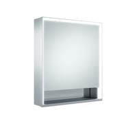 Armario con espejo KEUCO Royal Lumos, de pared, 1 puerta, puerta corta, estante abierto, bisagra a la izquierda, 650mm, 14301171201, Versión: sin control Dalí